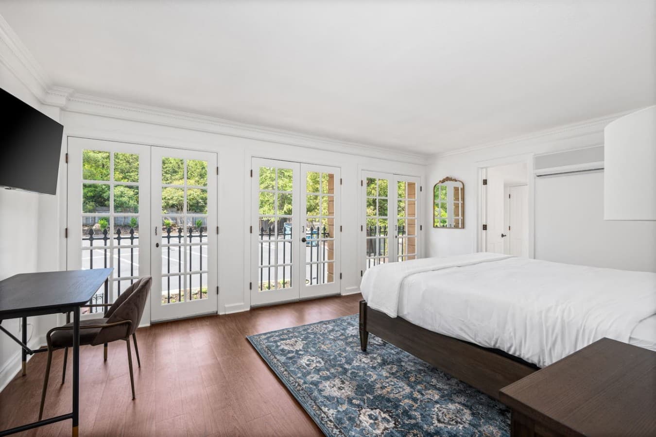 This is the private room you will be renting with large windows and balcony-style doors providing beautiful views and plenty of sunlight.