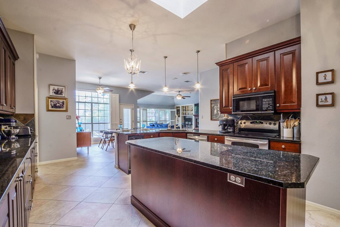 Enjoy a gourmet experience with ample counter space and modern appliances.