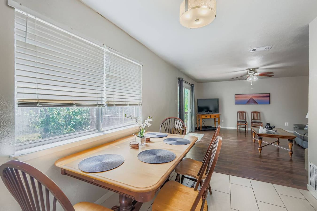 Dining table to enjoy take out or meals made during a memorable stay.
