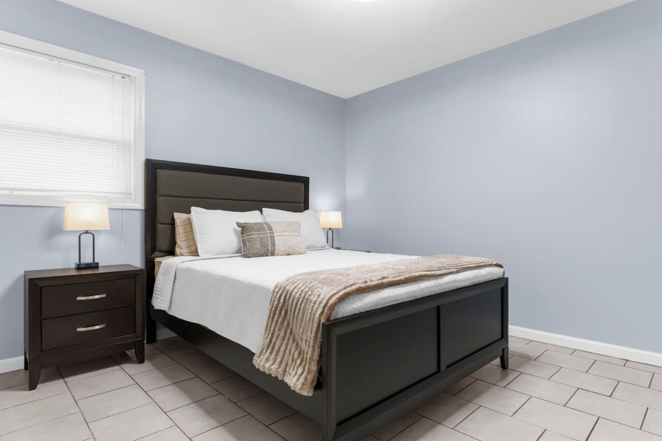 Bright bedroom with clean lines and inviting décor.