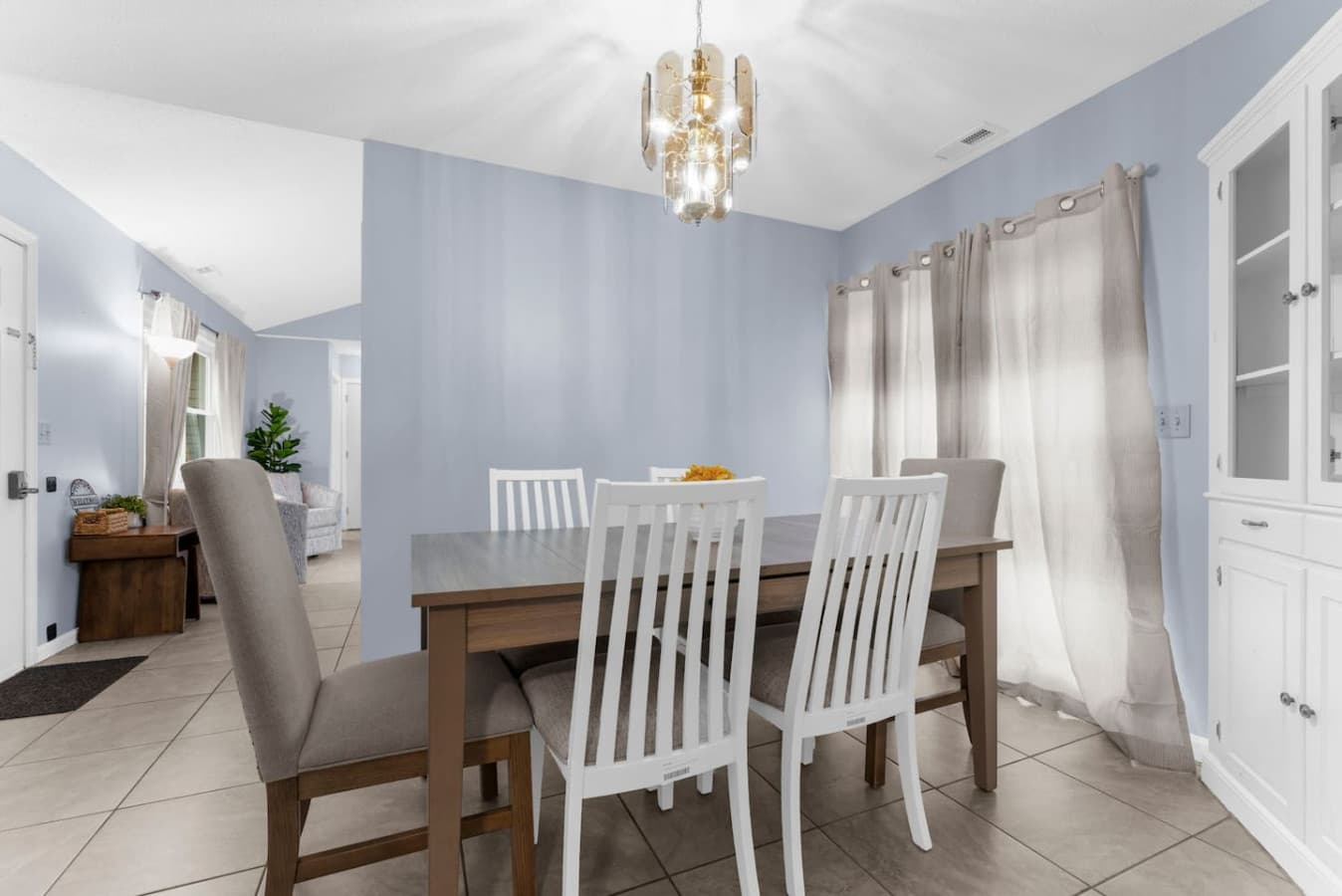 Open dining space with seating for the whole group.