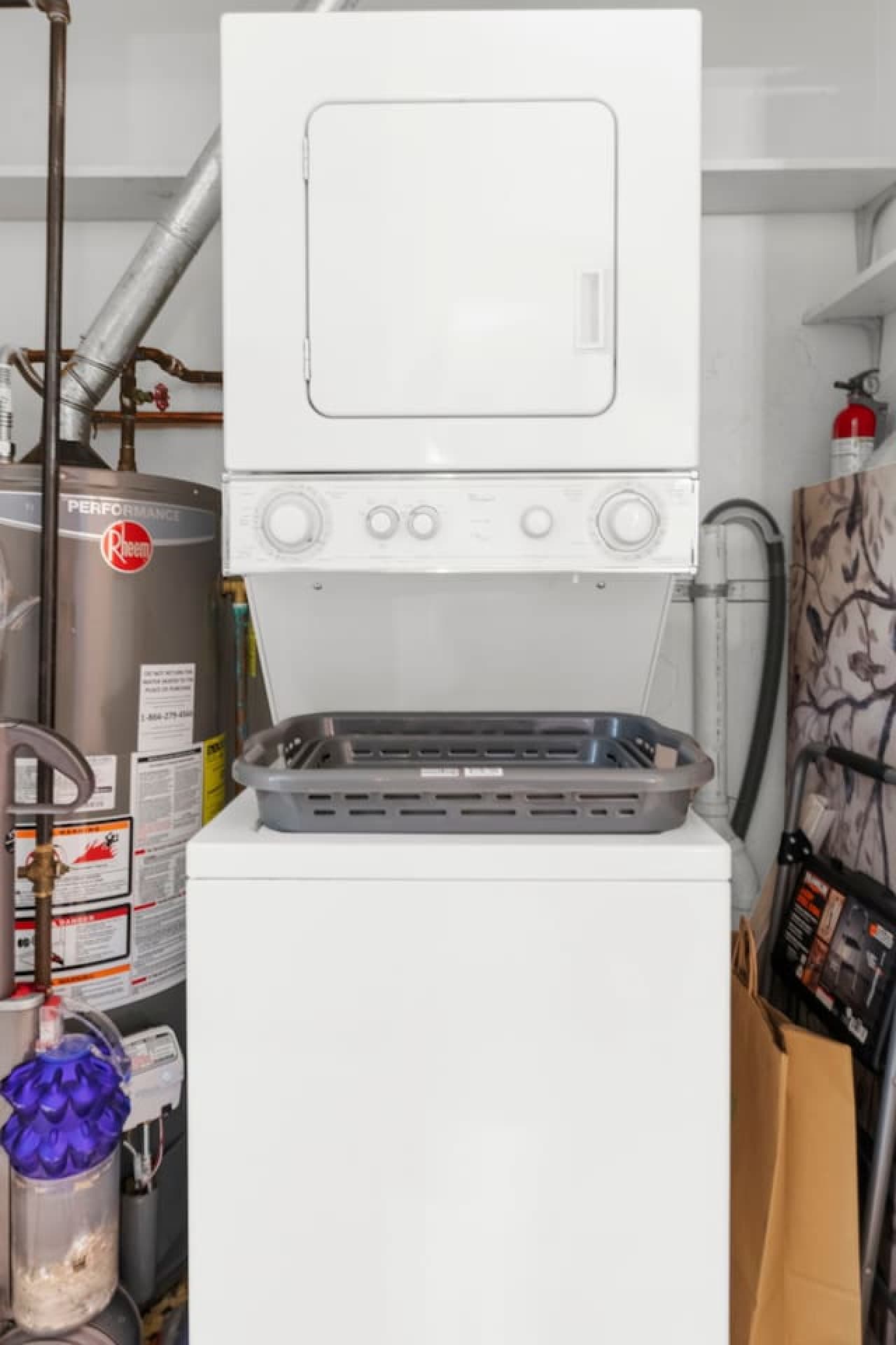 In-unit washer and dryer available for guest use.