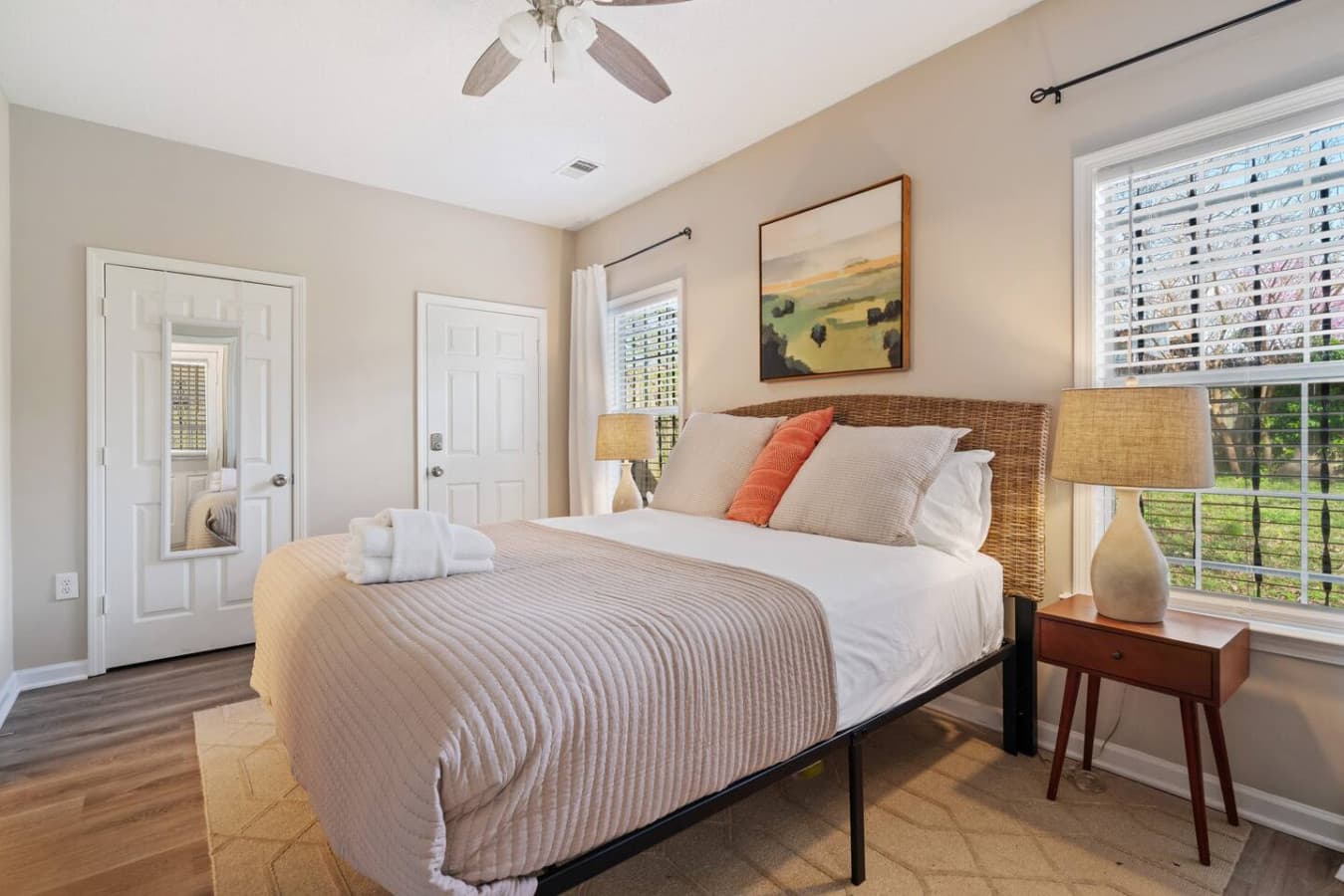King Size Bed in Master Bedroom