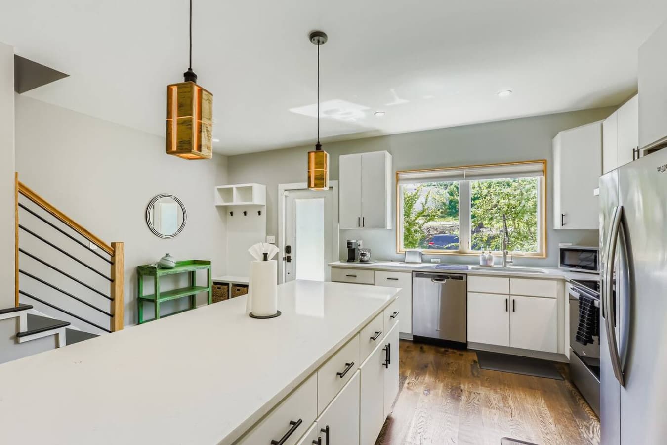 Unit A: Kitchen view.