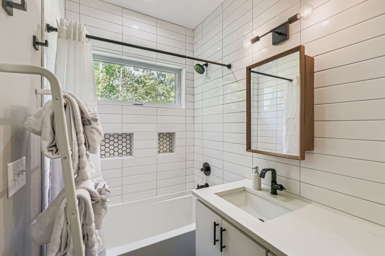 Unit A: Second full bathroom.