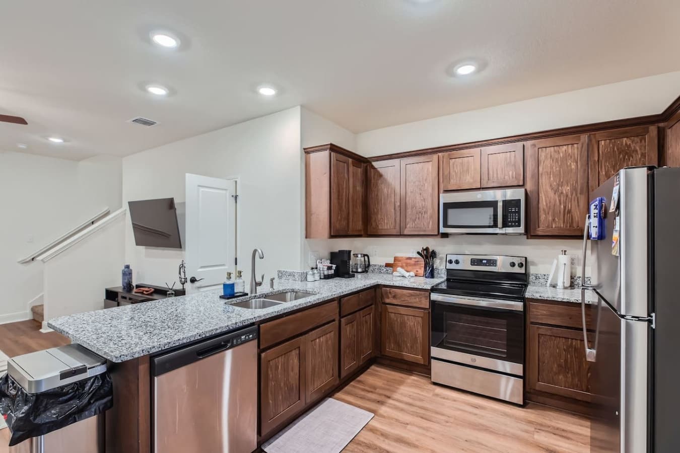 Our fully equipped kitchen has everything you need, from a Keurig coffee maker to all the cookware for creating a Texas-sized feast.