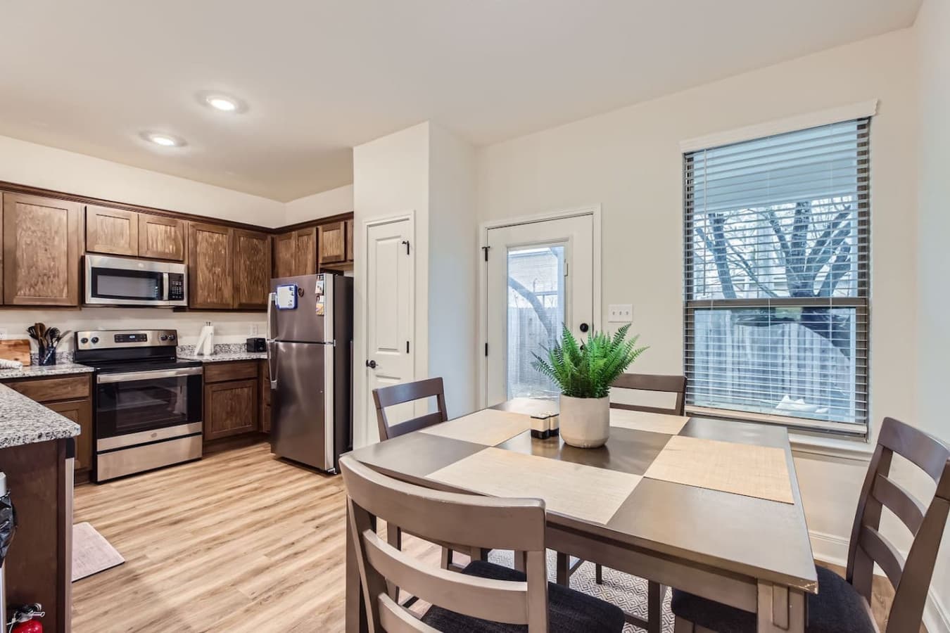 Dining room space featuring seating for up to four.