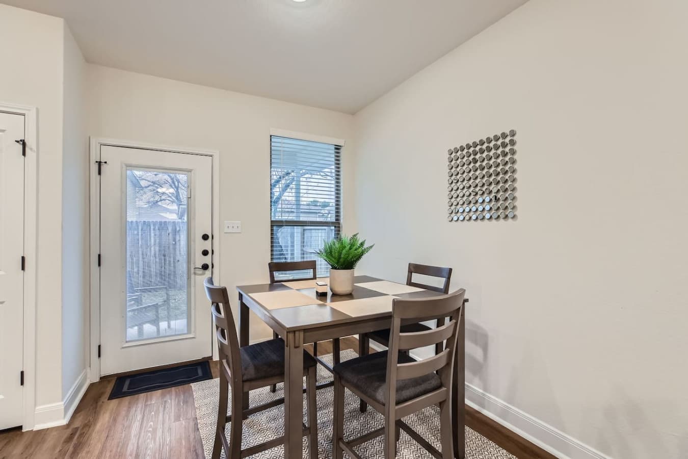 Share meals and create memories in our dining room, comfortably seating up to four.