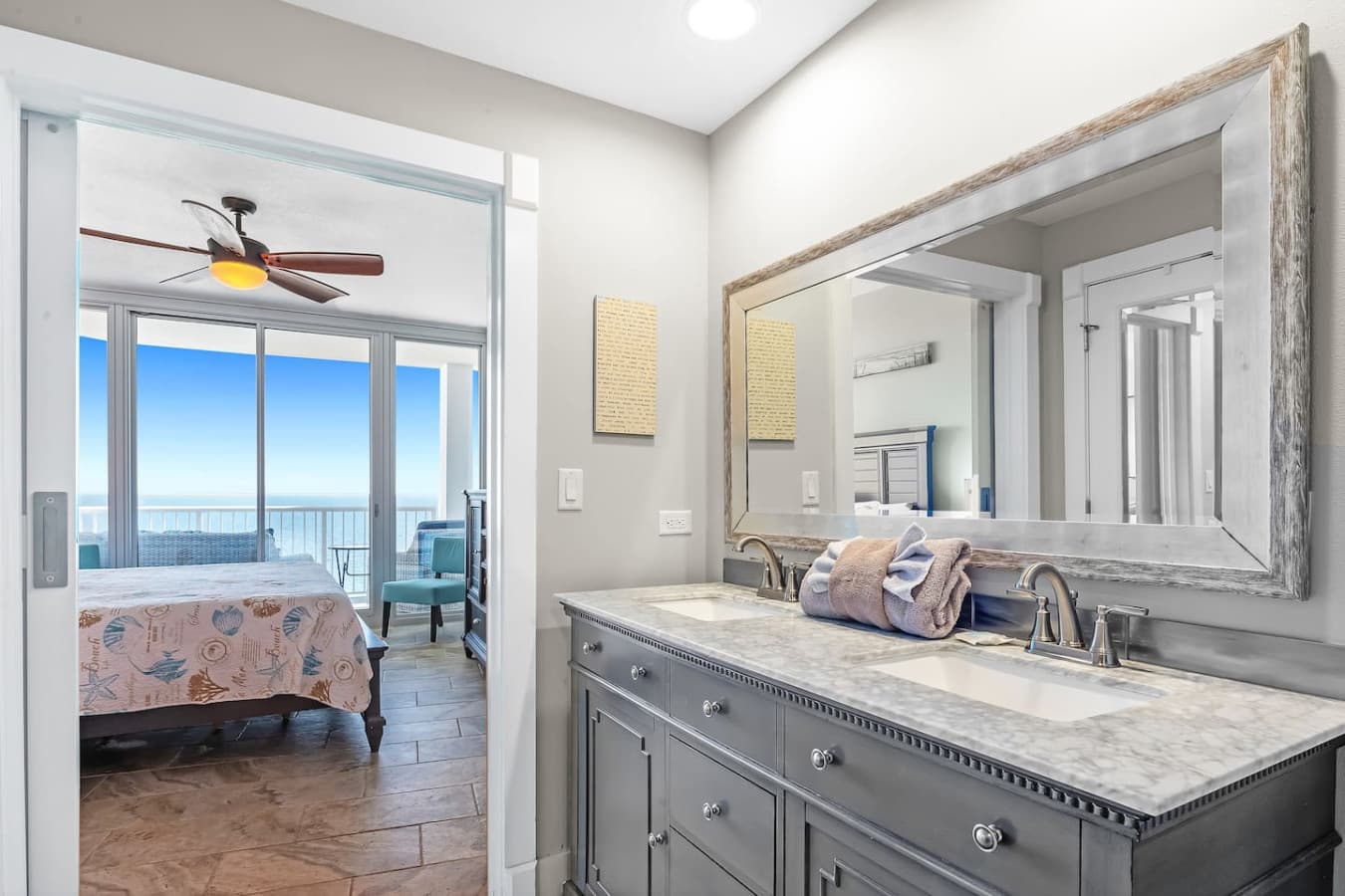 Full bathroom located in the master bedroom.