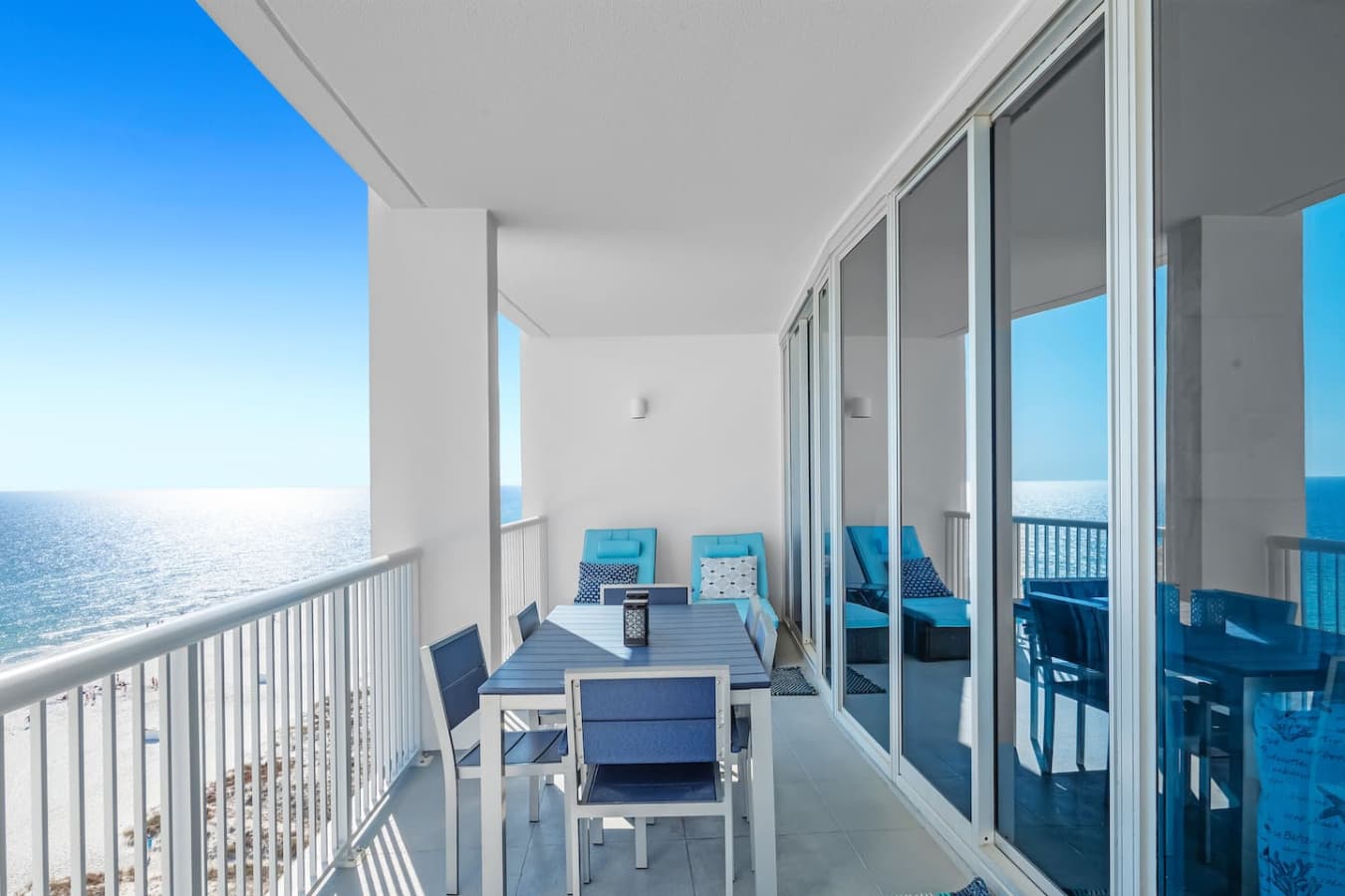 Soak in the beauty of the beach from the balcony.
