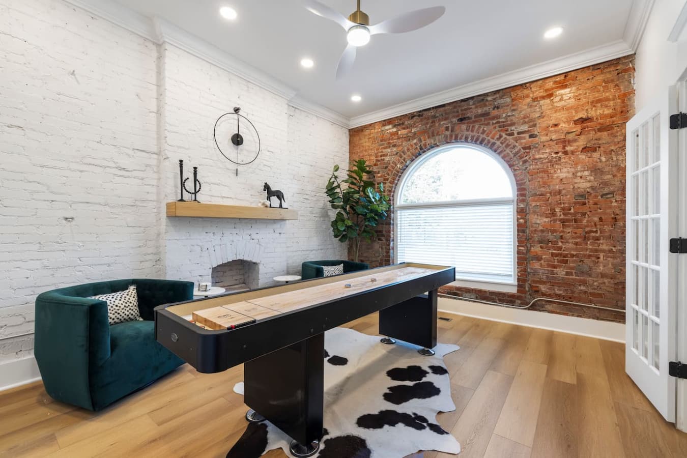 Enjoy a game of shuffle board.