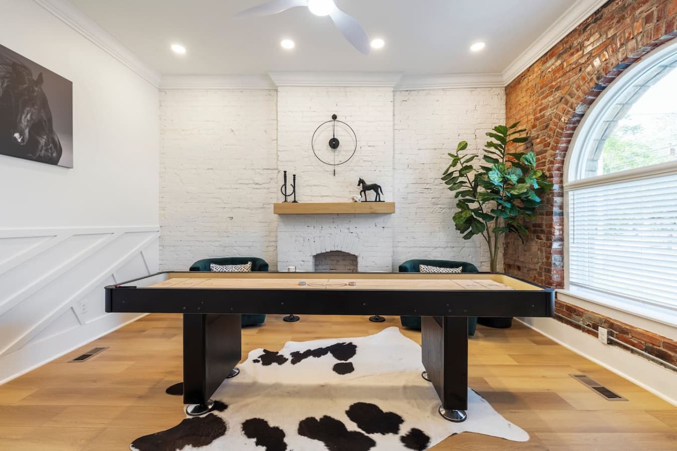 Enjoy a game of shuffle board.