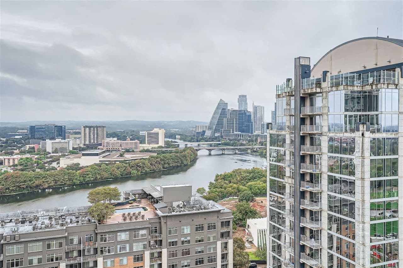 Balcony river view.