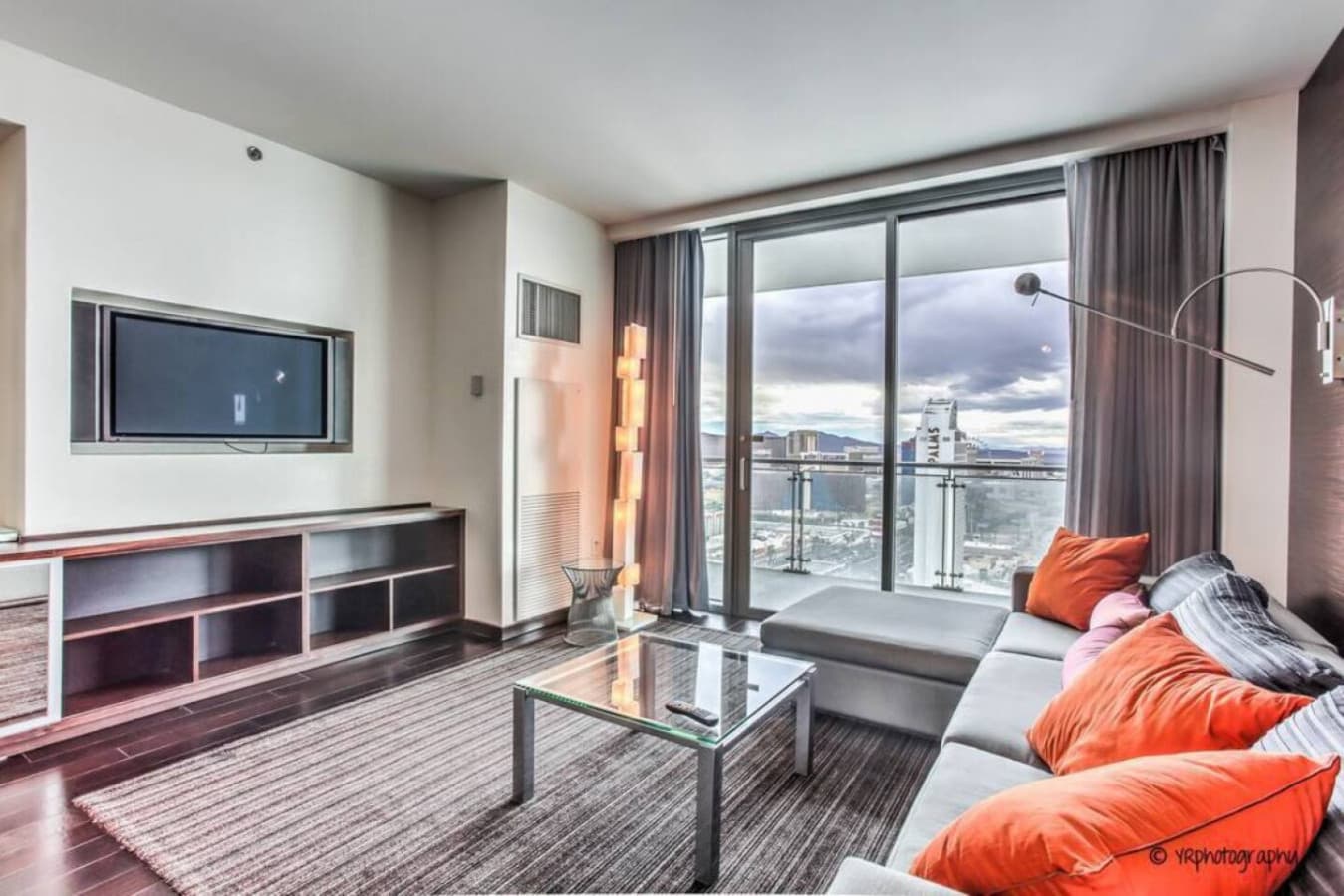Living Room, TV, Balcony