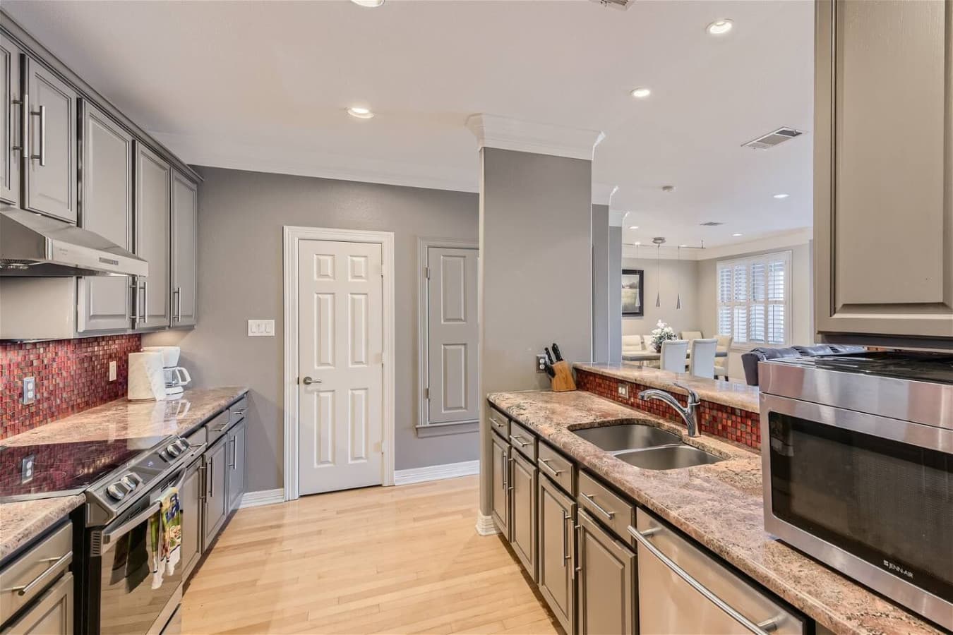 Fully equipped kitchen has everything you need to make a memorable meal.