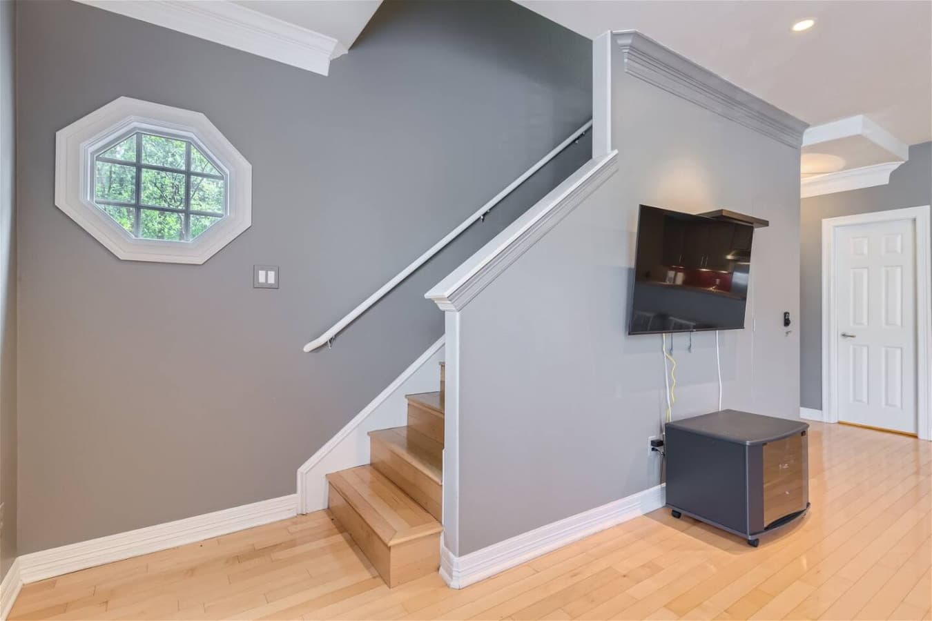 Head upstairs to the bedrooms.