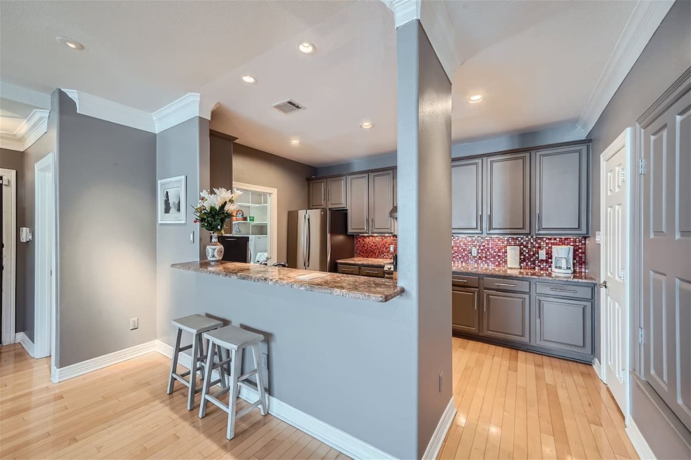 Open concept kitchen.