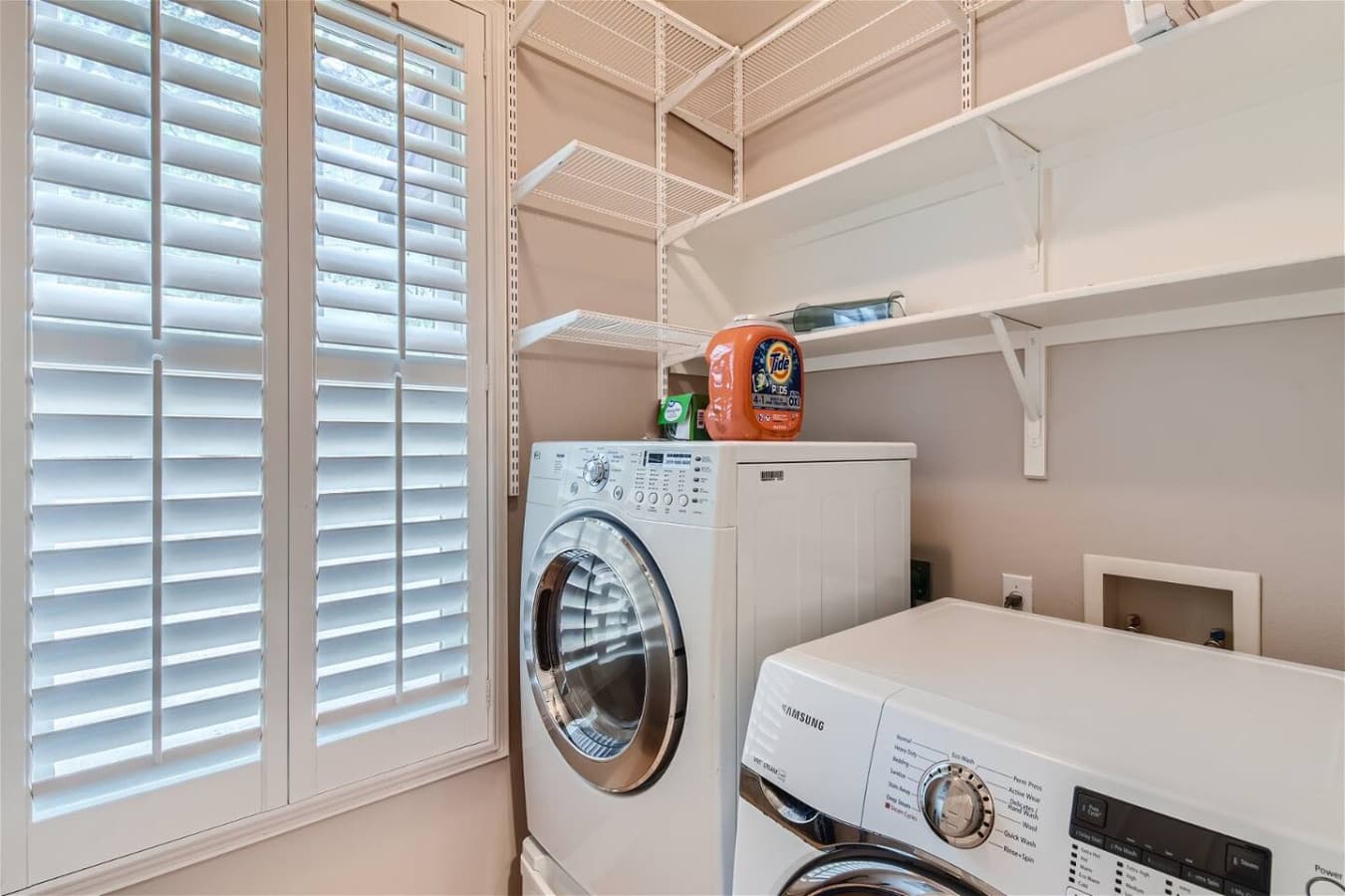 Washer and dryer for your use during your stay.