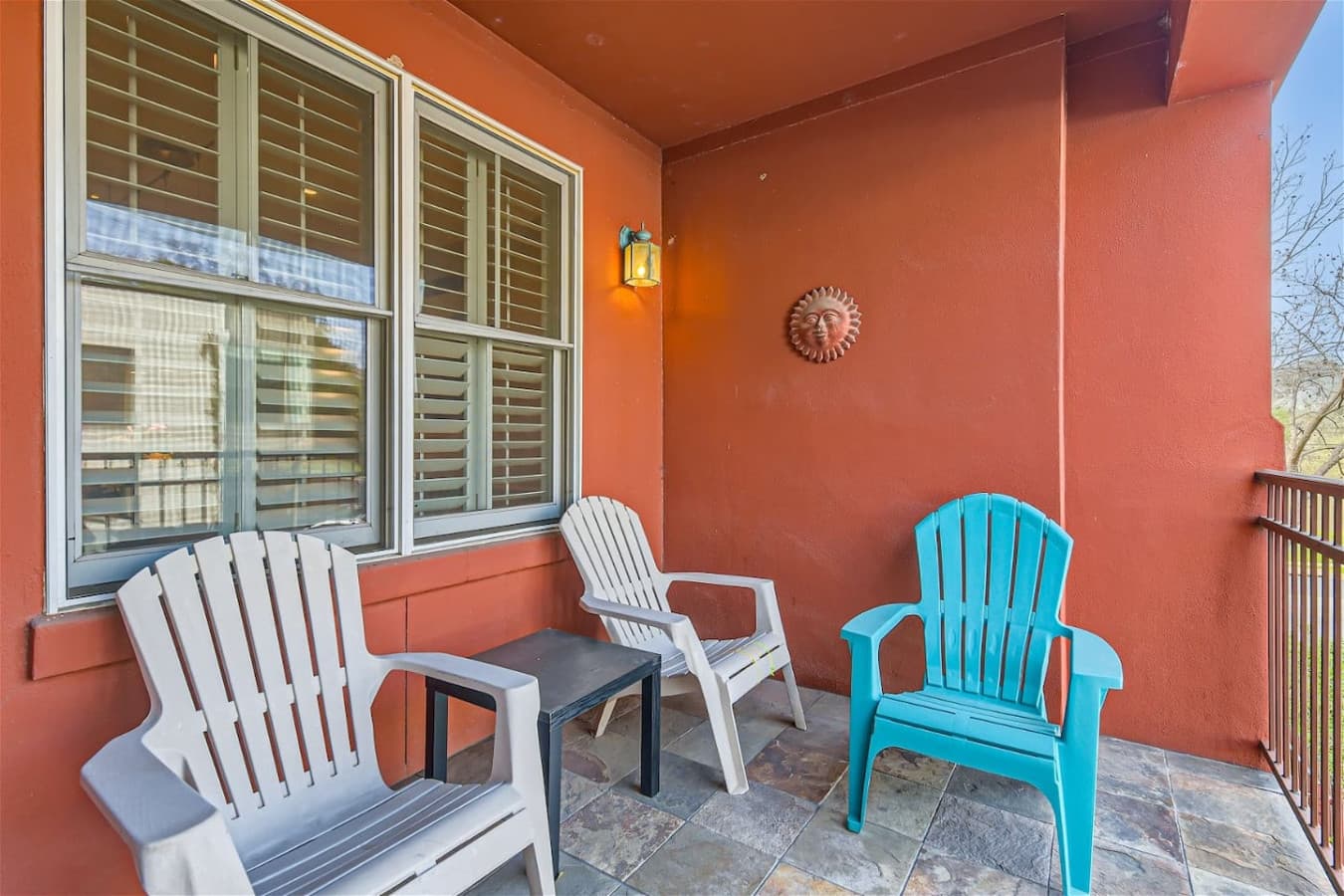 Private patio for your use during your stay with outdoor seating.