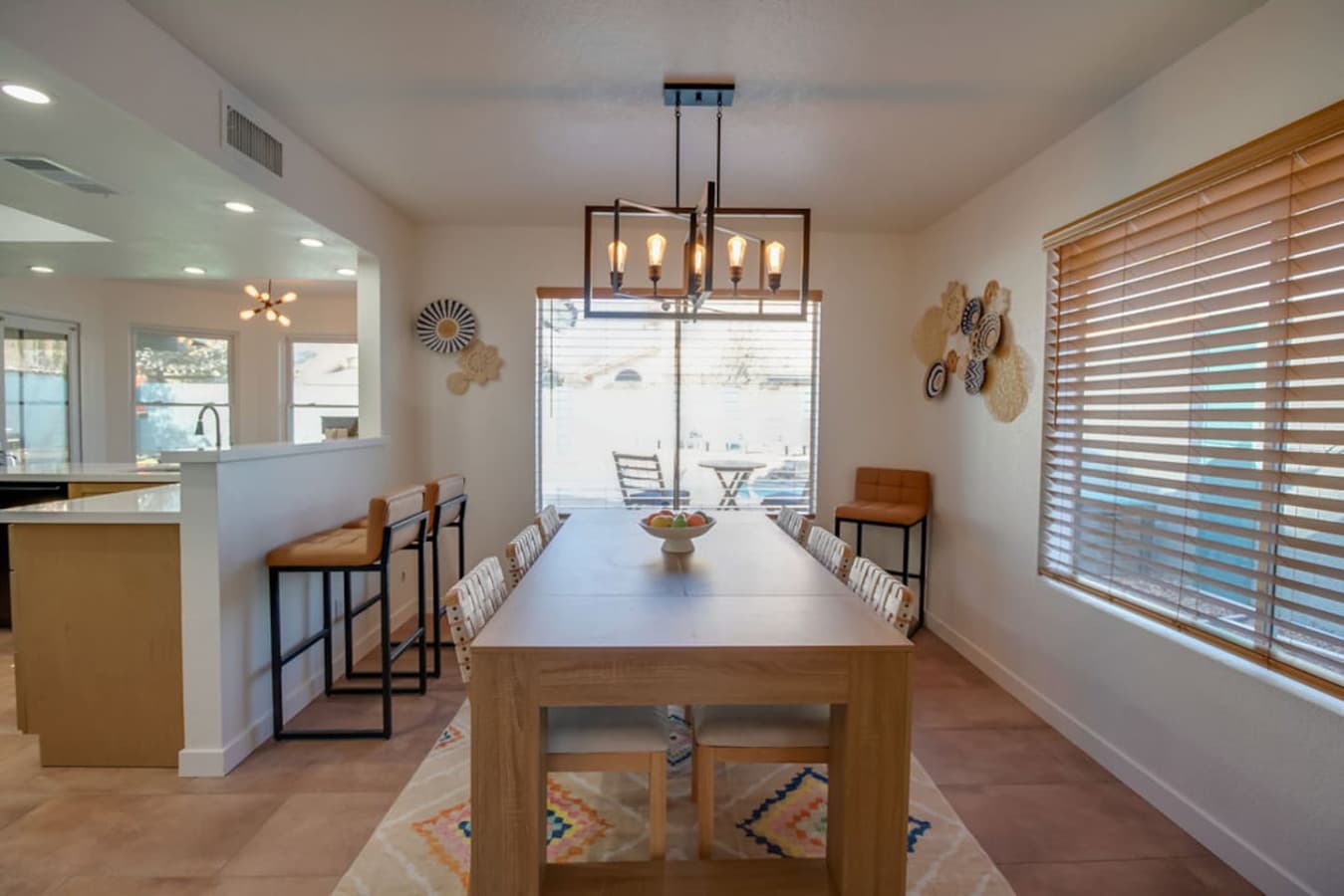 Spacious dining area perfect for shared meals and conversations.
