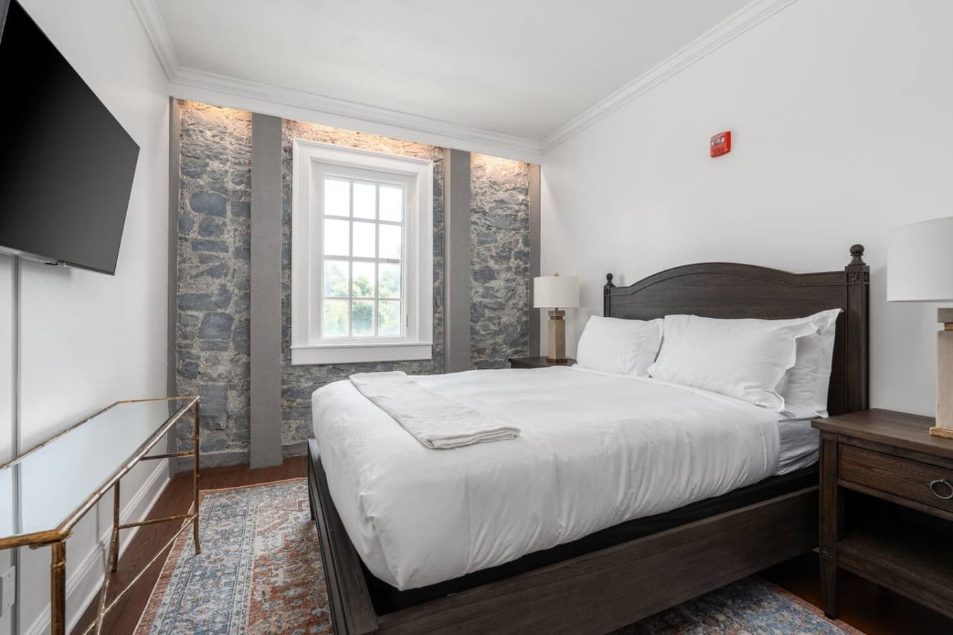 This is the private room you will be renting featuring stone-accented walls, natural light, and a peaceful atmosphere.