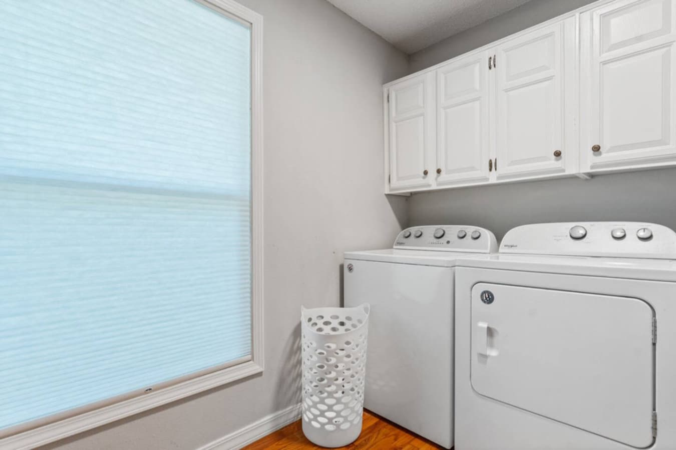 Washer and dryer available for use.
