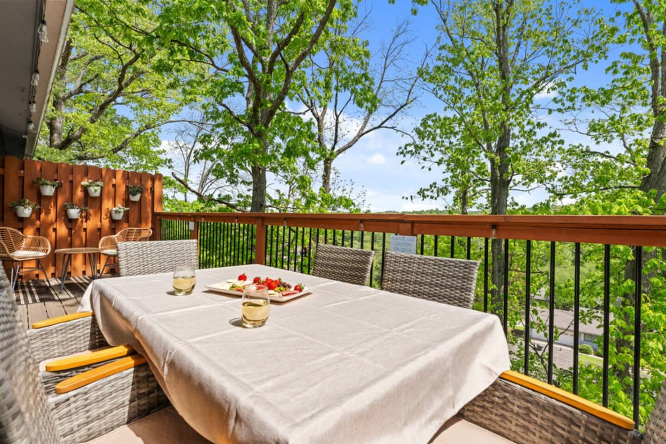 Dining area on the back deck.