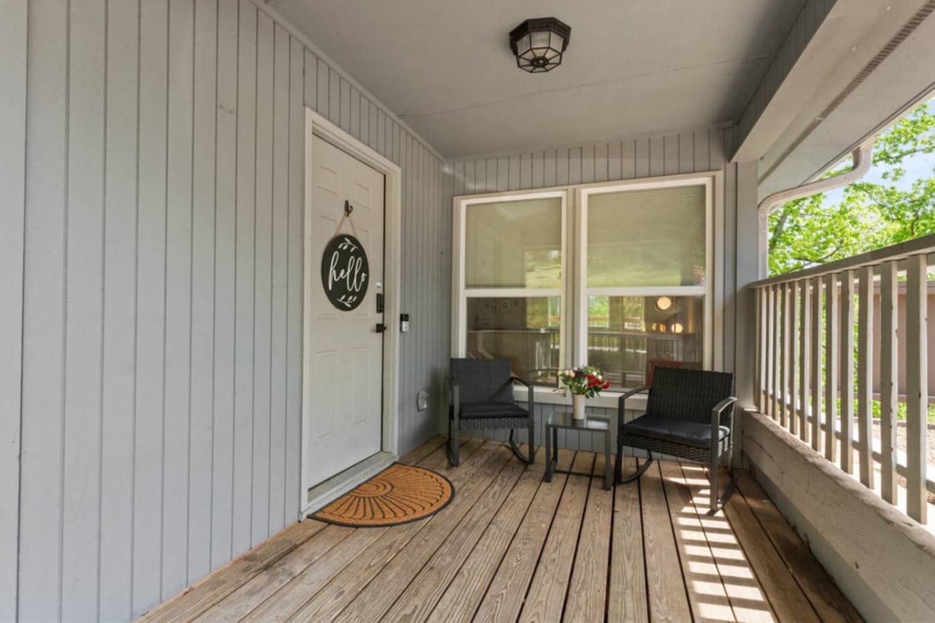 Front patio seating.