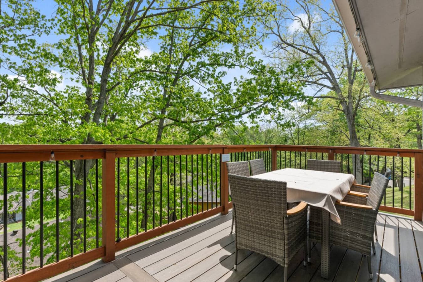 Back deck seating.