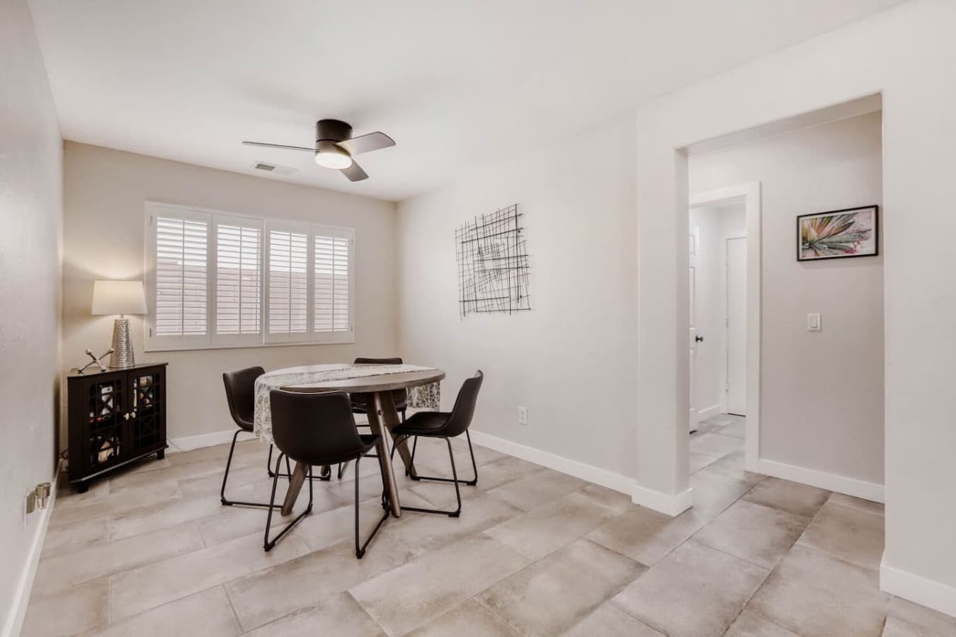 Additional dining space with natural light and a relaxed layout.