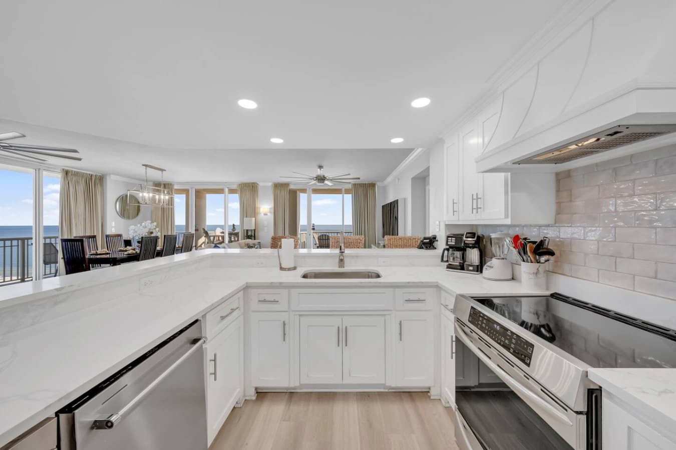 Fully equipped kitchen with ample counter space for cooking and gathering.