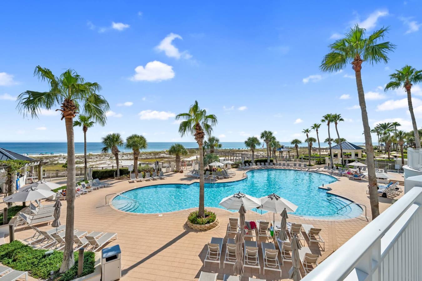 Resort style outdoor pool just steps from the beach.