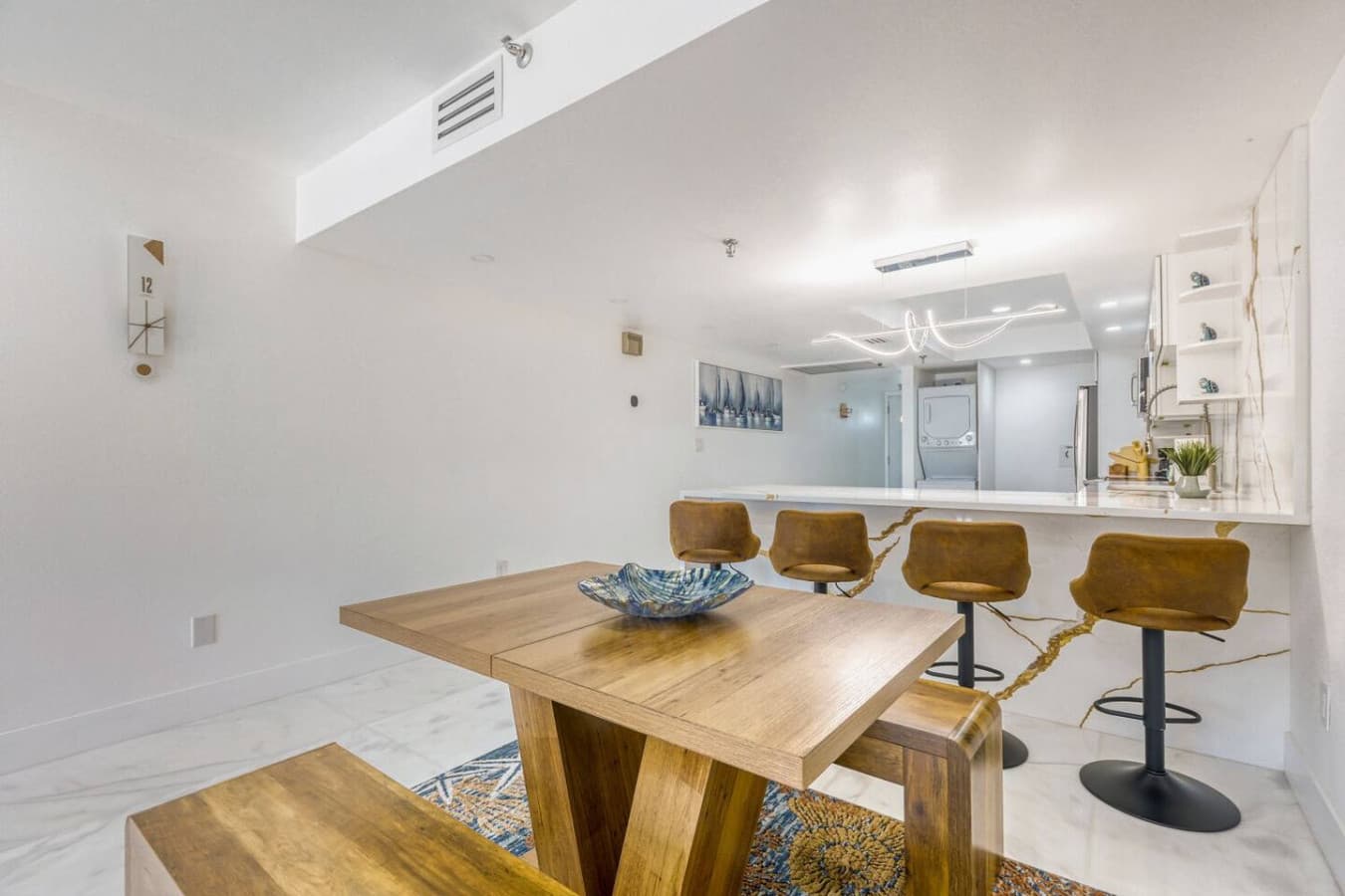 Inviting dining space connected seamlessly to the kitchen.