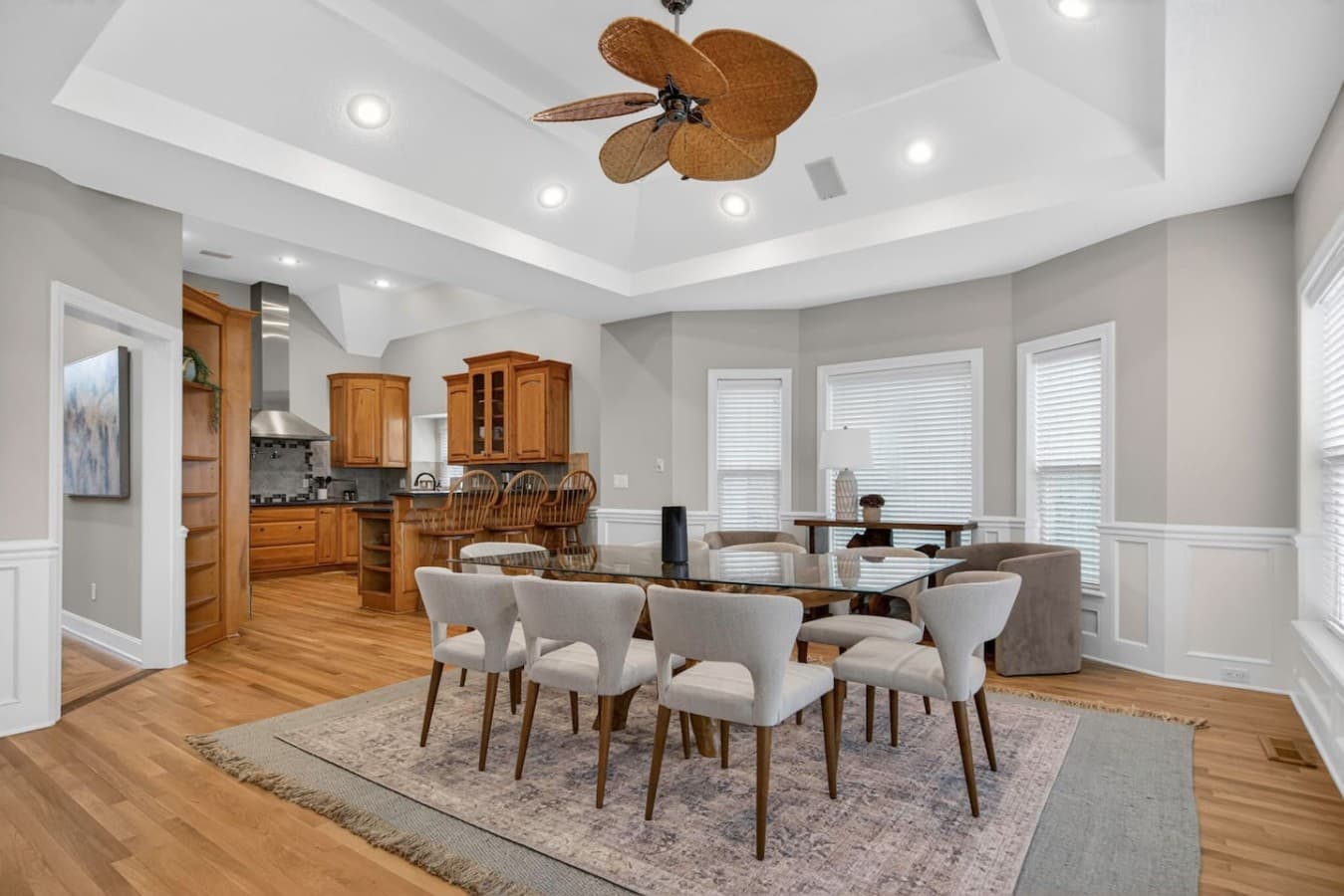 Open concept dining space connecting seamlessly to the kitchen and living areas for easy entertaining.