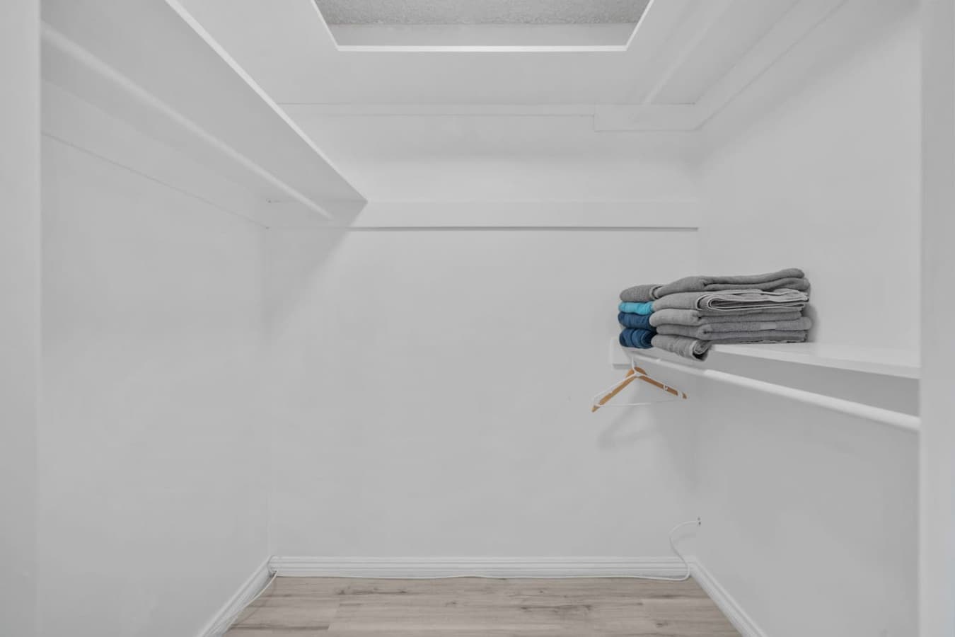 Large walk in closet in the master bedroom.