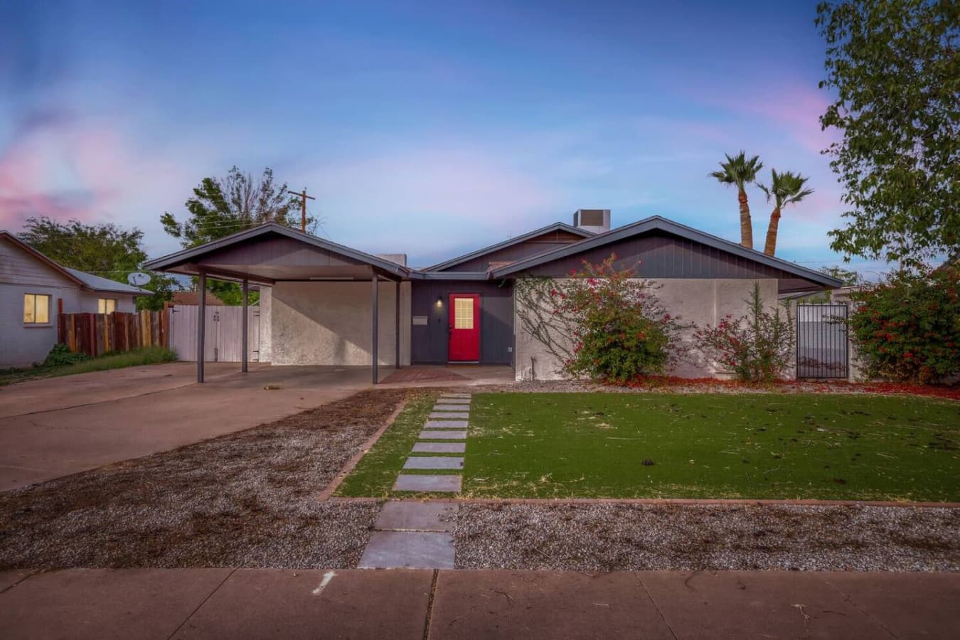 Modern exterior with easy driveway access.