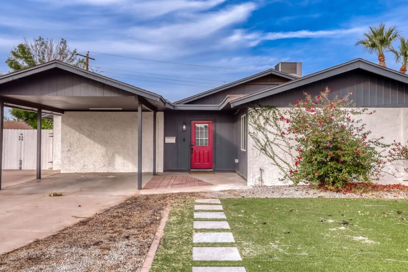 Another view of the home exterior and entry.