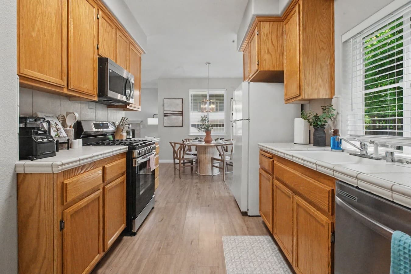 Functional kitchen layout with easy flow into the dining and living areas.
