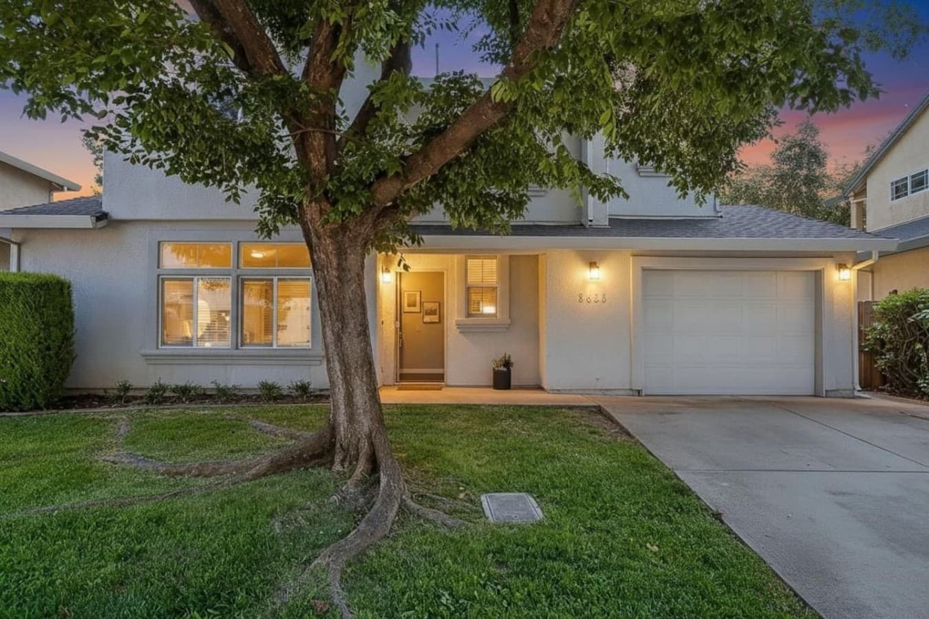 Welcoming exterior with a quiet residential feel and convenient driveway parking.