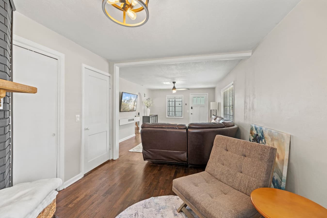 Thoughtfully designed space connecting the living room to the rest of the home.