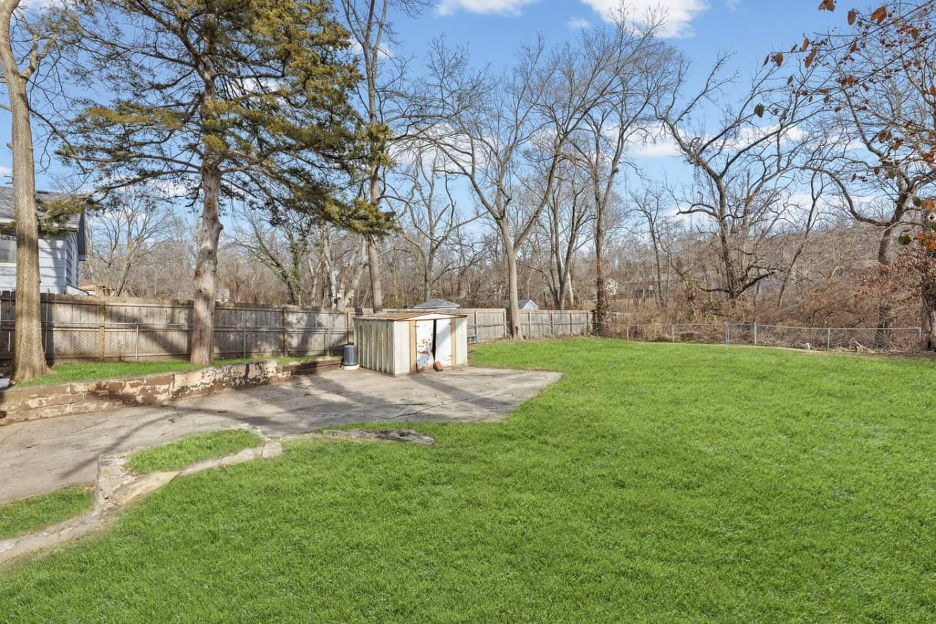 Expansive backyard offering plenty of room to relax and enjoy the outdoors.