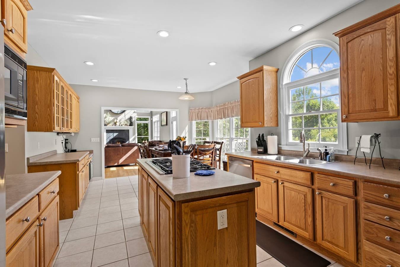 Bright open kitchen with a spacious island and seamless flow into the living areas.