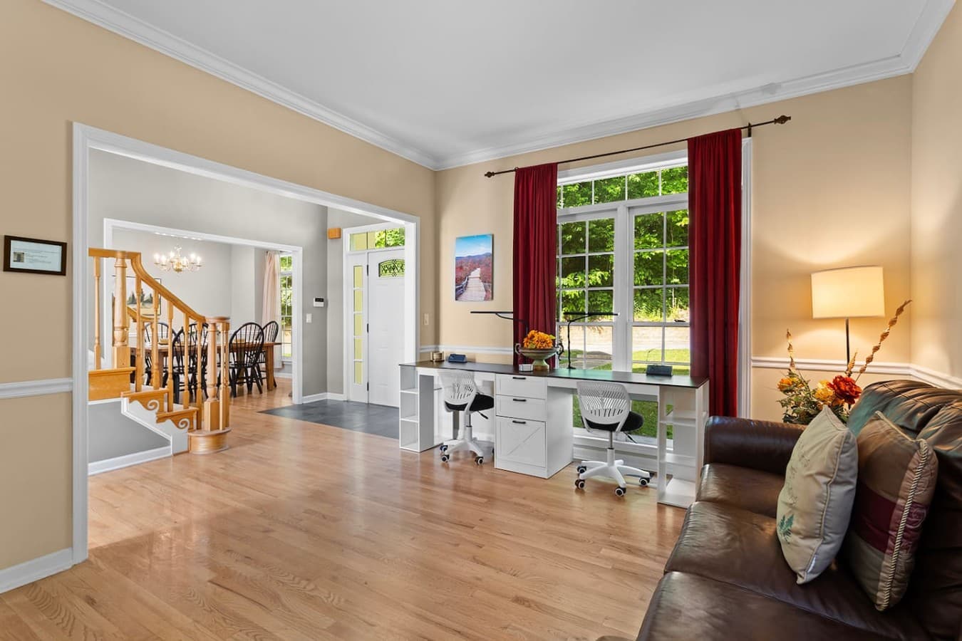 Bright flex space perfect for remote work, reading, or quiet mornings by the window.