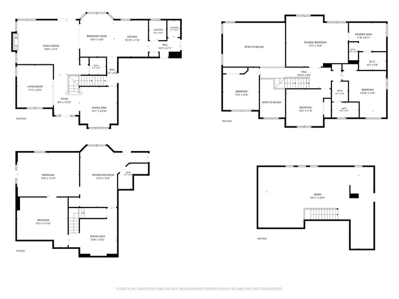 Floor plans included to help guests explore the layout before booking.