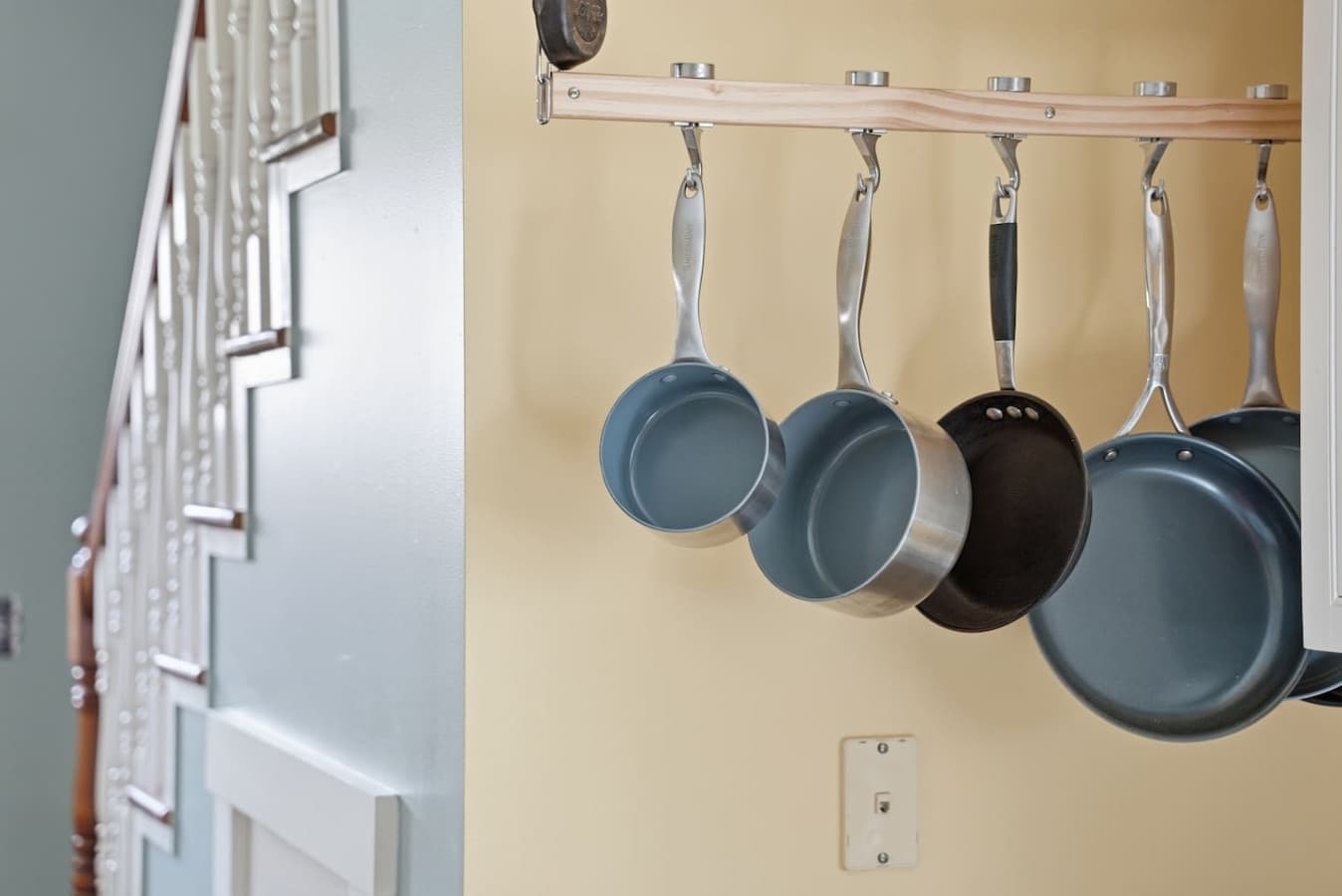 Cookware provided and ready for home cooked meals.