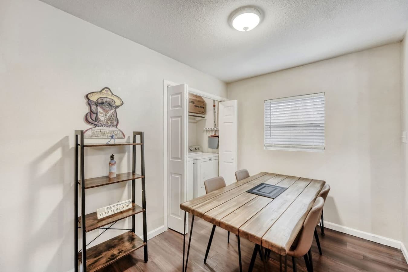 Cozy dining space with natural light.