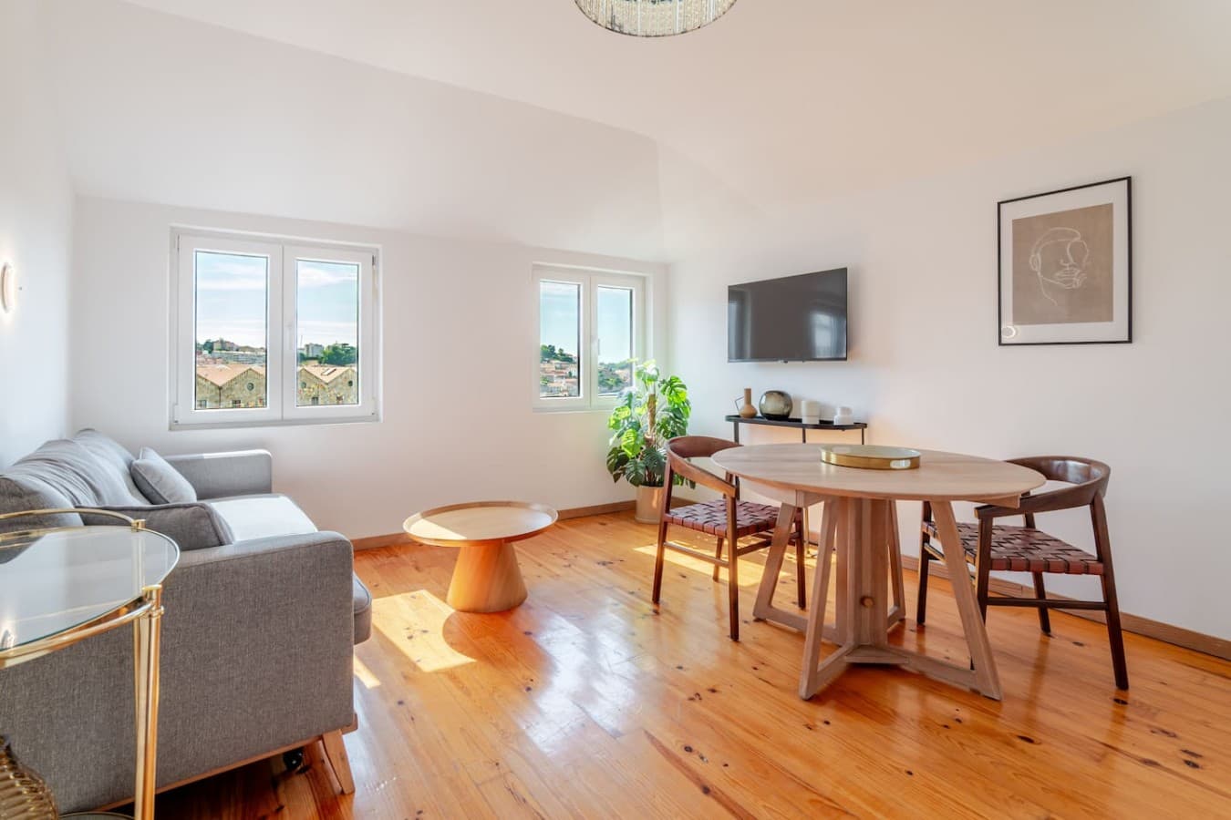 The inviting living area is ideal for relaxing, reading, or watching your favorite shows.