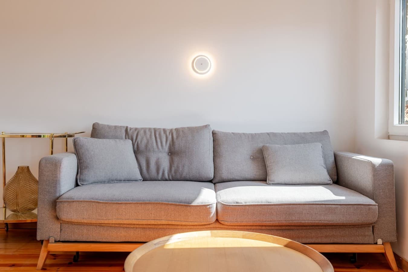 Comfortable sofa and stylish décor make this the perfect place to recharge.