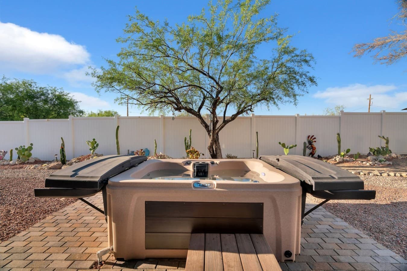 Moon Dance Casita; Relax in the private hot tub surrounded by peaceful desert views.