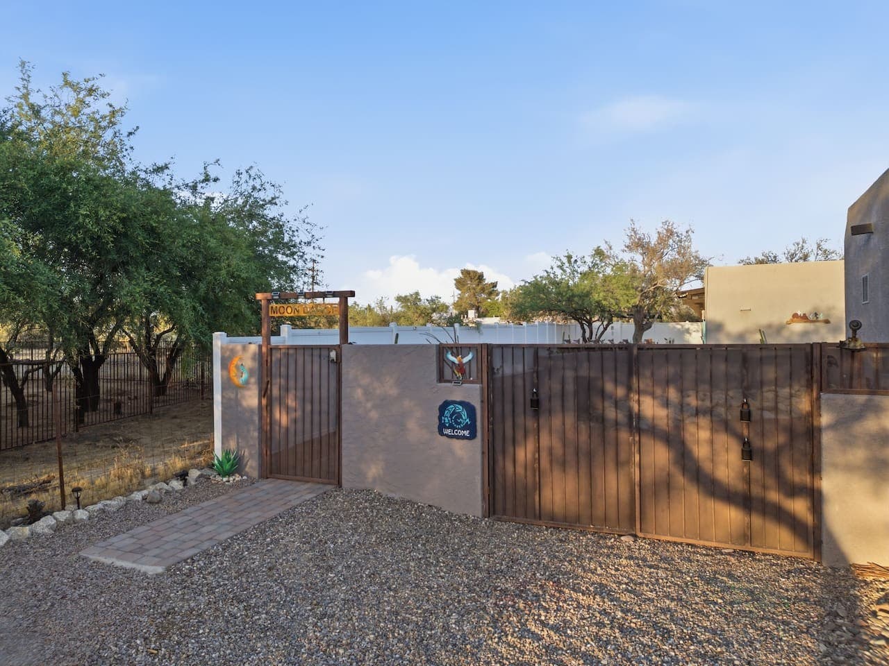 Moon Dance Casita; Private gated entrance offering added privacy and security.